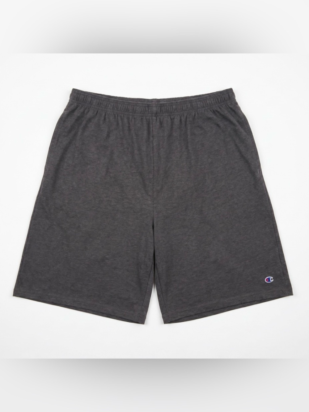 Champion Men’s Sz 5XL Cotton Shorts Gray Elastic Waist Casual Pockets Lounge EUC